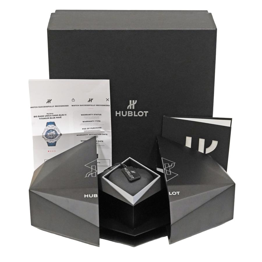 箱・e-warranty付き HUBLOT ビッグバン サンブルー２ チタニウムパヴェ Ref.418.NX.5107.RX.1604.MXM20 中古品 マットブルー メンズ 腕時計 | HUBLOT | 07