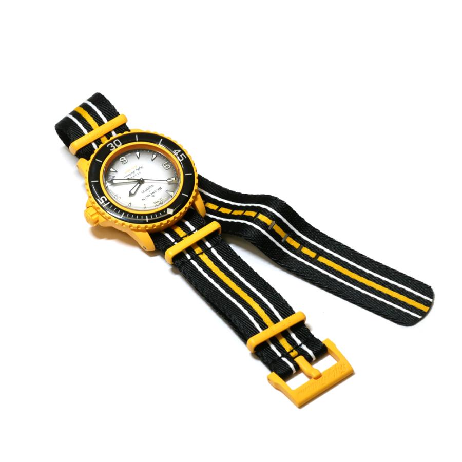 Blancpain X Swatch バイオセラミック スクーバ フィフティファゾムス パシフィック オーシャン Ref.SO35P100 未使用品 メンズ 腕時計｜moonphase｜06