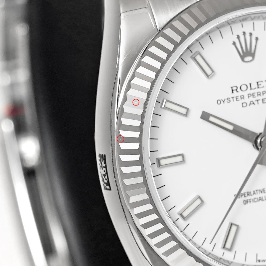 未使用品 M番 テープ付き ROLEX オイスターパーペチュアル デイト Ref.115234 ホワイト メンズ 腕時計 ROLEX（ロレックス） 未使用品 M番 テープ付き オイスター