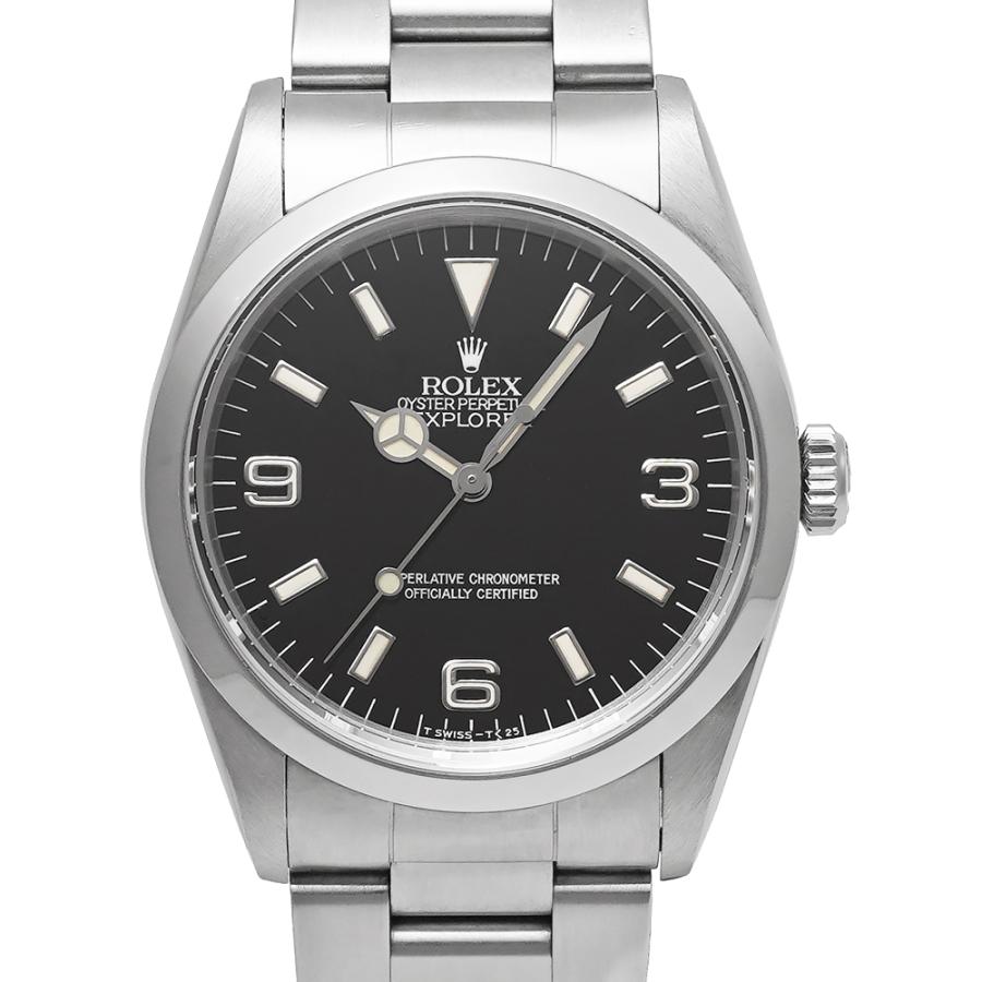 S番 ROLEX エクスプローラー1 オールトリチウム パティーナダイヤル Ref.14270 ブラック 中古品 メンズ 腕時計 ROLEX（ロレックス） S番 エクスプローラー1 オールトリチウム