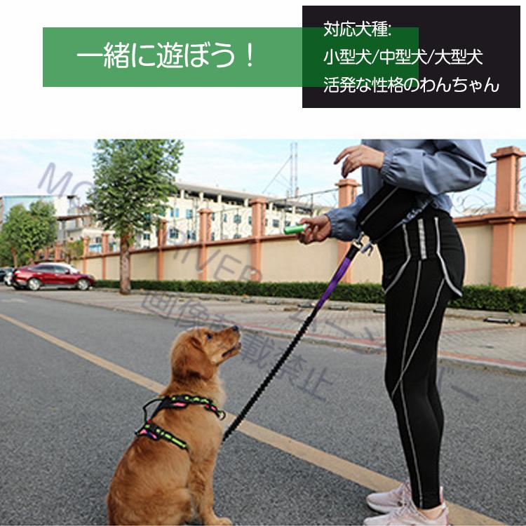 リード 犬 ハンズフリー 犬と一緒にジョギング ランニング 腰に巻ける