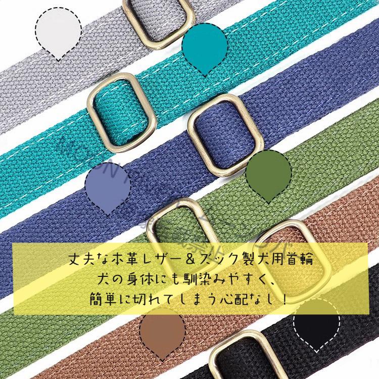 犬用 首輪 リードセット 名前入り 首輪リード 2点キット ズック首輪