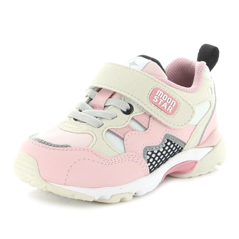 ムーンスター 21年秋新作 男の子 女の子 Moonstar 子供靴 キッズスニーカー 抗菌防臭 Ms C2293 ピンク Moonstar ムーンスター 公式ショップ 通販 Paypayモール