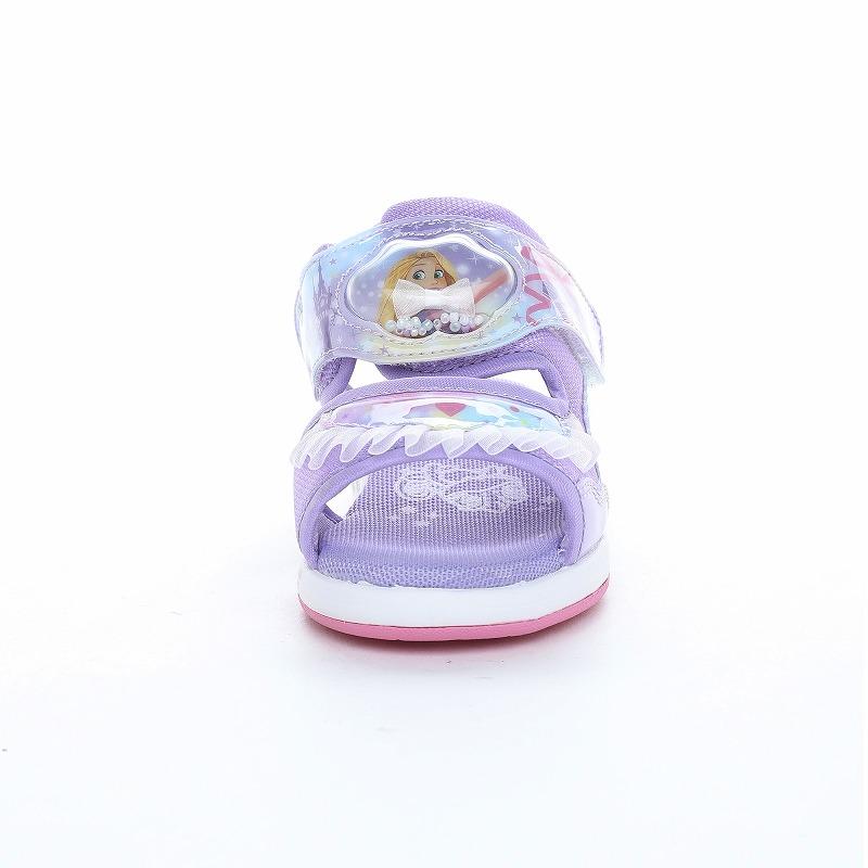 ディズニー プリンセス 塔の上のラプンツェル 光る サンダル 子供靴 キッズ サマー シューズ 女の子 Disney DN C1373LE パープル [2026年春夏新作] 3月26日発売の画像