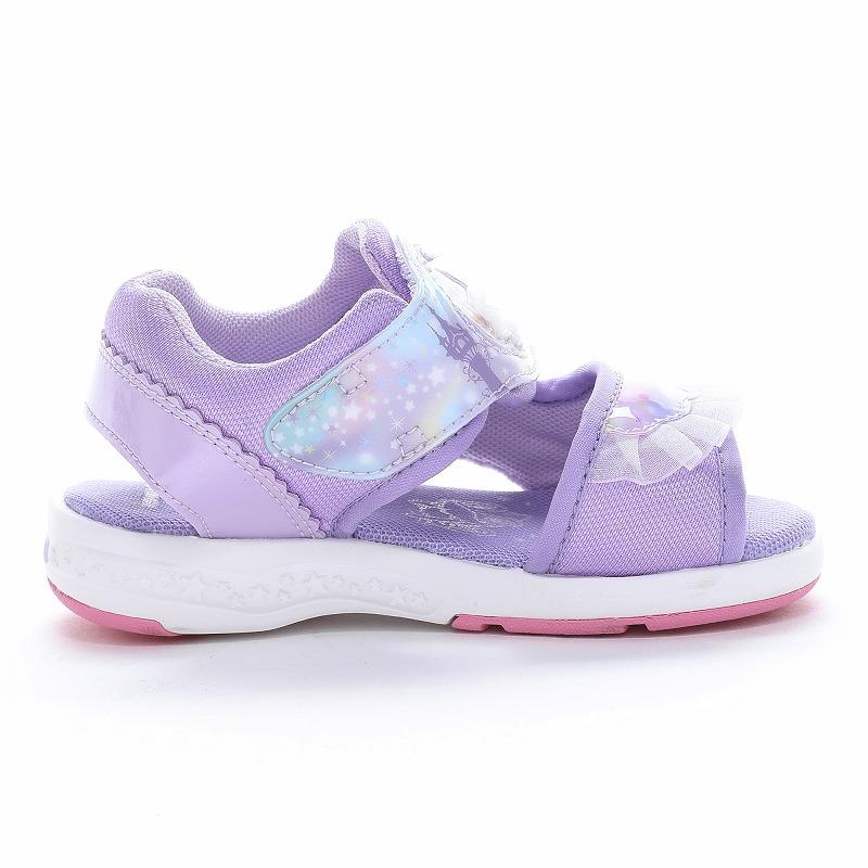ディズニー プリンセス 塔の上のラプンツェル 光る サンダル 子供靴 キッズ サマー シューズ 女の子 Disney DN C1373LE パープル [2026年春夏新作] 3月26日発売の画像