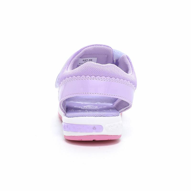 ディズニー プリンセス 塔の上のラプンツェル 光る サンダル 子供靴 キッズ サマー シューズ 女の子 Disney DN C1373LE パープル [2026年春夏新作] 3月26日発売の画像