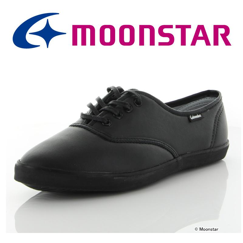 新品✨ムーンスター　MoonStar レディース　シューズ　日本製　本革　黒 MoonStar（ムーンスター） スニーカー レディース 細身 1E 軽い 軽量