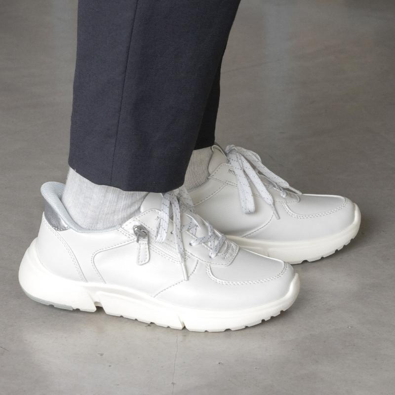 ムーンスター イブ スニーカー 幅広 4E 防滑 軽量 レディース