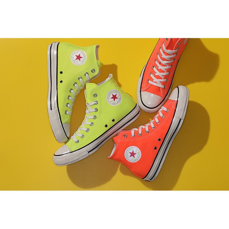 コンバース 22年春新作 Converse スニーカー メンズ レディース オールスター Us ネオンカラーズ Of Hi ネオンオレンジ 4月15日発売 入荷 ムーンスター 公式ショップ 通販 Paypayモール