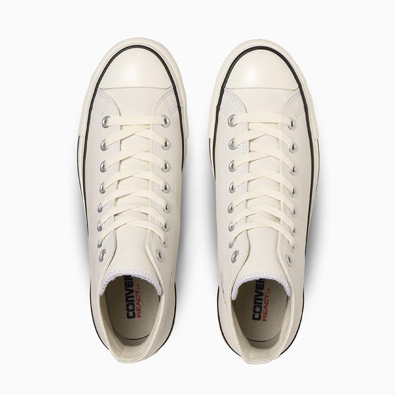 コンバース CONVERSE スニーカー 本革 メンズ レディース レザー オールスター（Ｒ）ハイカット LEATHER ALL STAR (R) HI ビジネスカジュアル シューズ 靴の画像