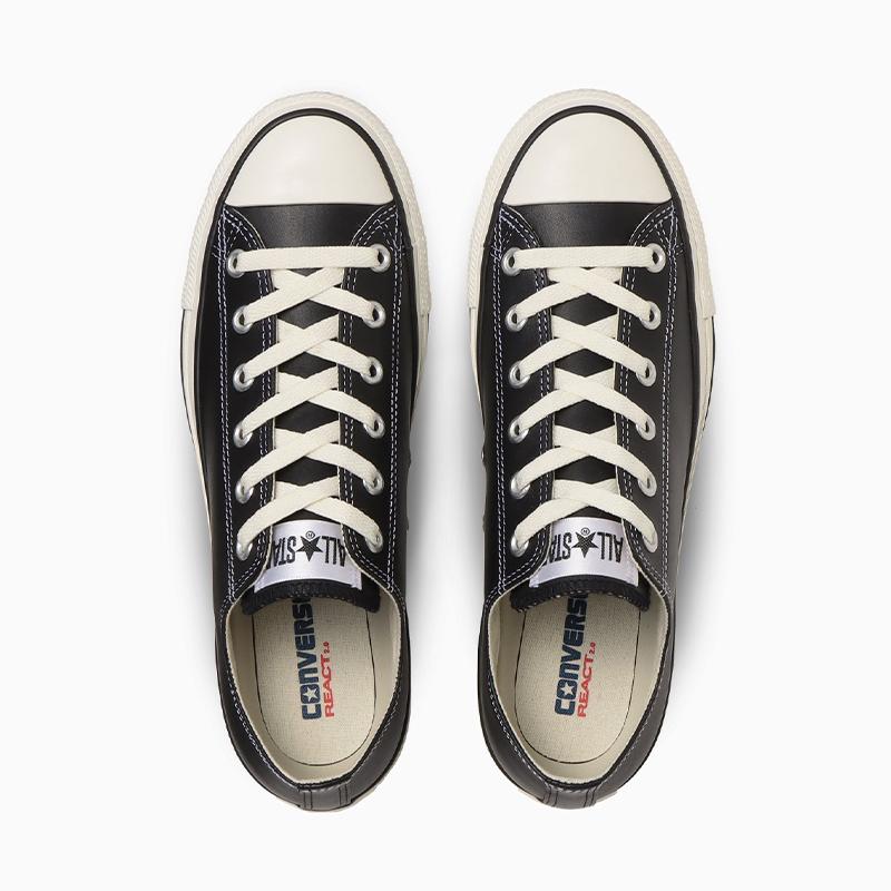 コンバース CONVERSE スニーカー 本革 メンズ レディース レザー オールスター（Ｒ）ローカット LEATHER ALL STAR (R) OX ビジネスカジュアル シューズ 靴 百選の画像