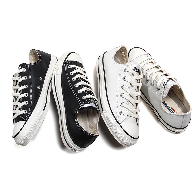 コンバース CONVERSE スニーカー 本革 メンズ レディース レザー オールスター（Ｒ）ローカット LEATHER ALL STAR (R) OX ビジネスカジュアル シューズ 靴 百選の画像