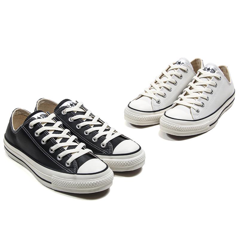 コンバース CONVERSE スニーカー 本革 メンズ レディース レザー オールスター（Ｒ）ローカット LEATHER ALL STAR (R) OX ビジネスカジュアル シューズ 靴 百選の画像