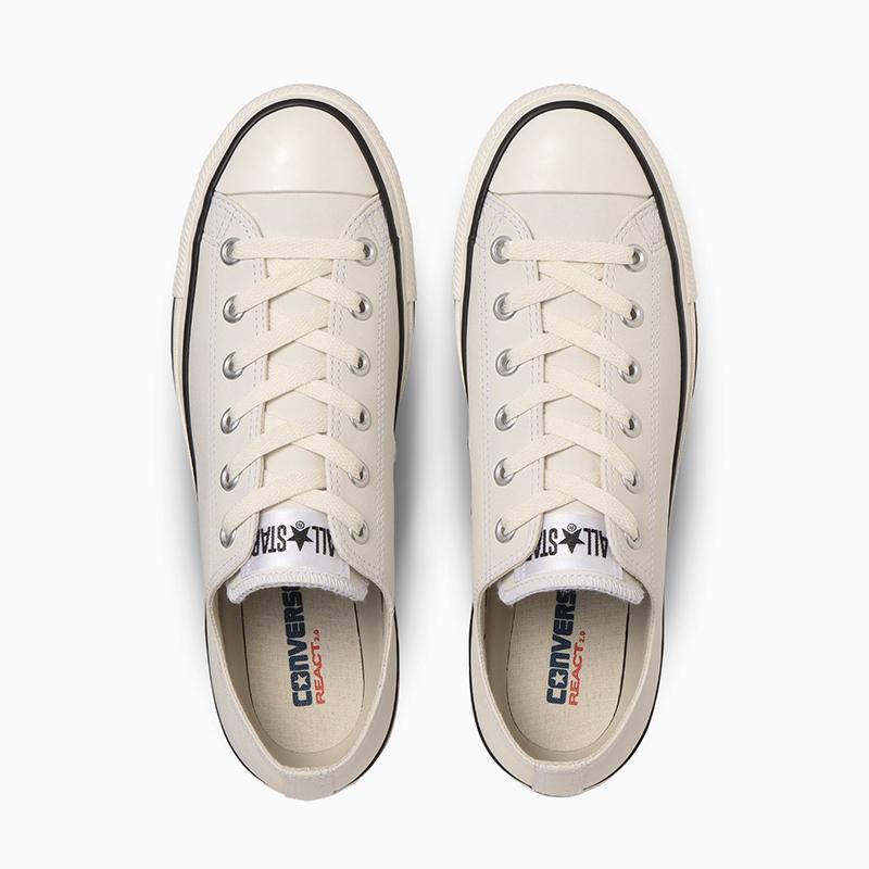 コンバース CONVERSE スニーカー 本革 メンズ レディース レザー オールスター（Ｒ）ローカット LEATHER ALL STAR (R) OX ビジネスカジュアル シューズ 靴 百選の画像