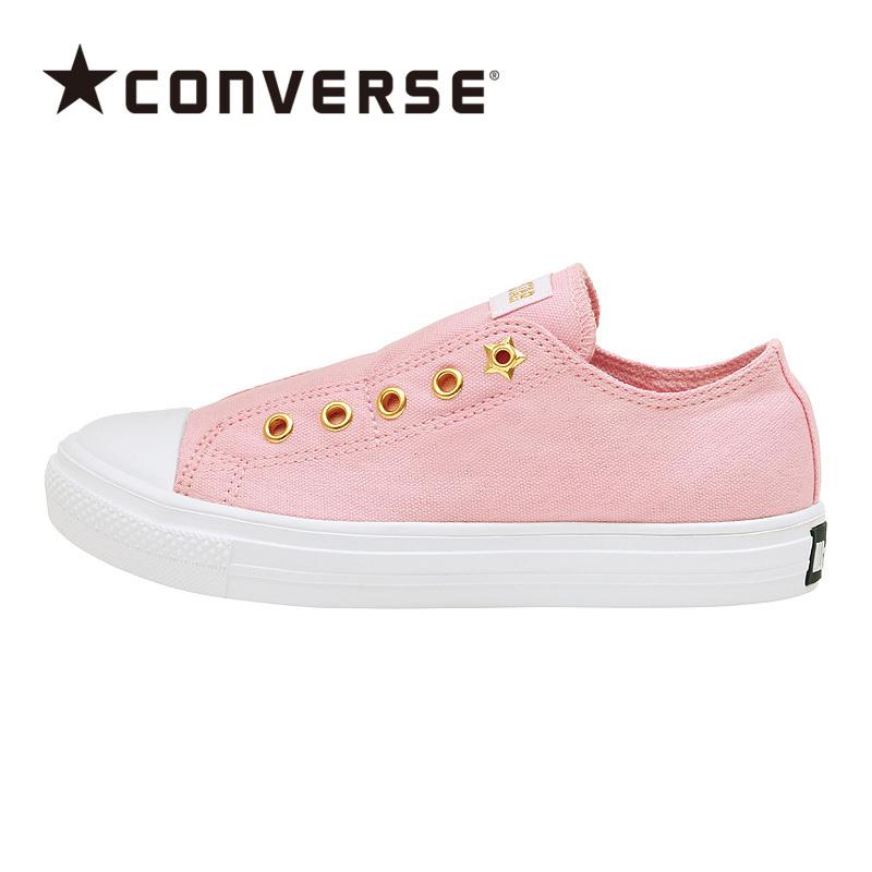コンバース セール Converse キッズスニーカー 子供靴 チャイルド オールスター ライト ゴールドプラス スリップ Ox ピンク ムーンスター 公式ショップ 通販 Paypayモール