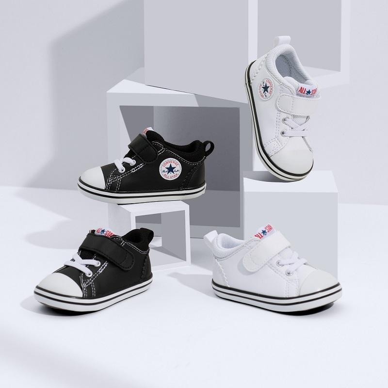 コンバース CONVERSE スニーカー ベビー シューズ 子供靴 ミニ オールスター N V-1 ブラック ALL STAR おしゃれ かわいい 靴 黒 [2024年春新作] 新値4月1日｜moonstar｜02