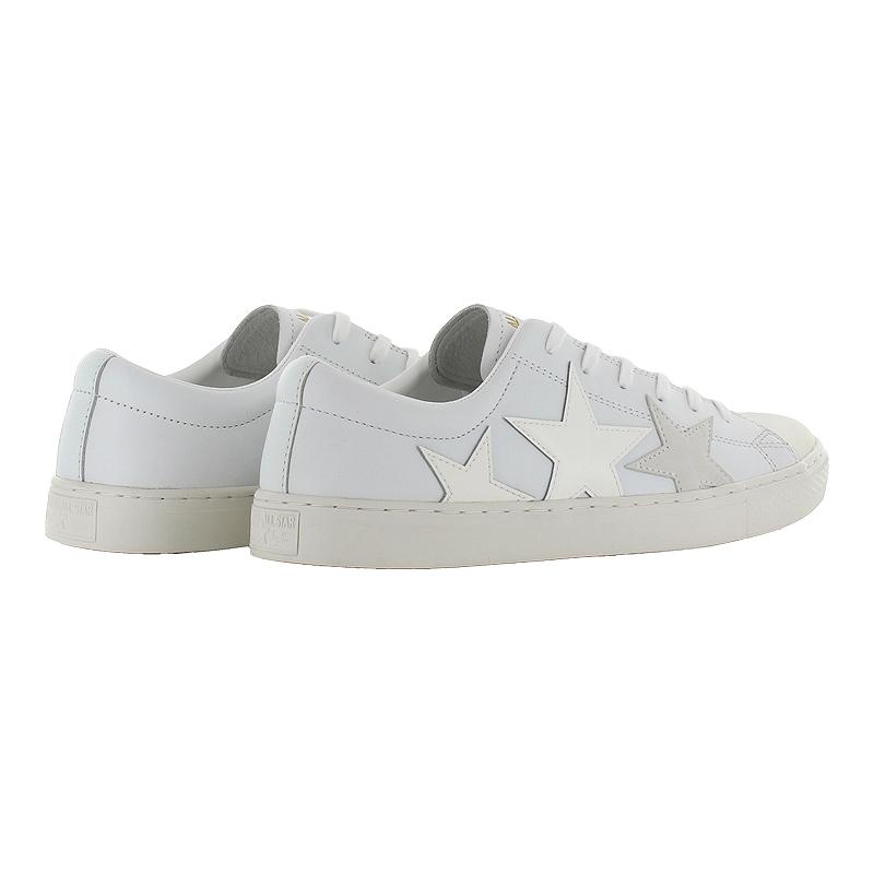 コンバース CONVERSE スニーカー メンズ レディース 本革 オールスター クップ トリオスター OX スノーホワイト ALL STAR COUPE TRIOSTAR シューズ 靴 白の画像