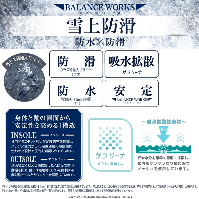 【サイズ交換無料】　ムーンスター メンズ ビジネスシューズ 防水 防滑 本革 革靴 幅広3E 外羽根ストレートチップ 履きやすい 靴 moonstar SPH4613SN ブラック｜moonstar｜05