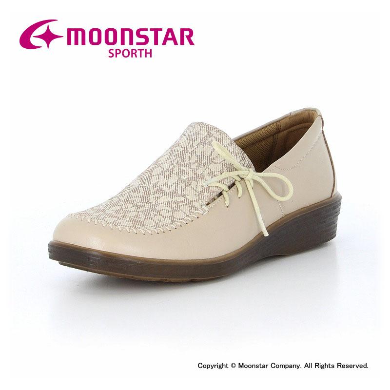 ムーンスター スポルス 在22 0cmセール レディース コンフォートシューズ 本革 日本製 撥水加工 幅広4e Sp5631pt ベージュ Moonstar セ再8月3日 特割 ムーンスター 公式ショップ 通販 Yahoo ショッピング
