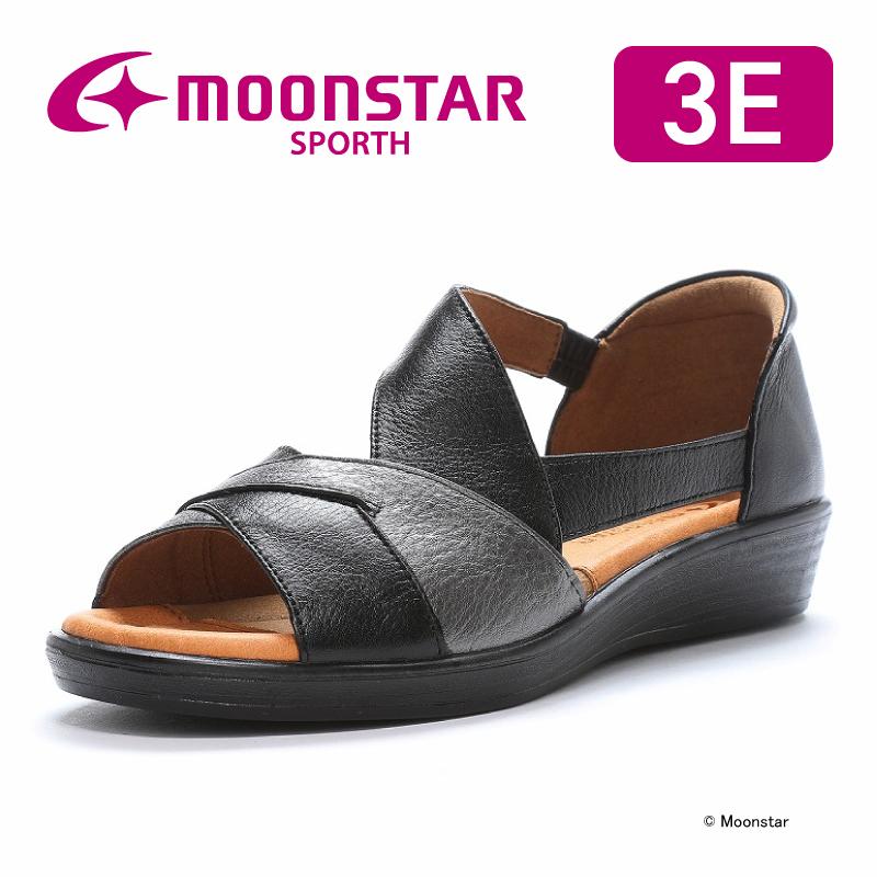 ムーンスター スポルス サンダル 日本製 本革 革靴 軽い カジュアル