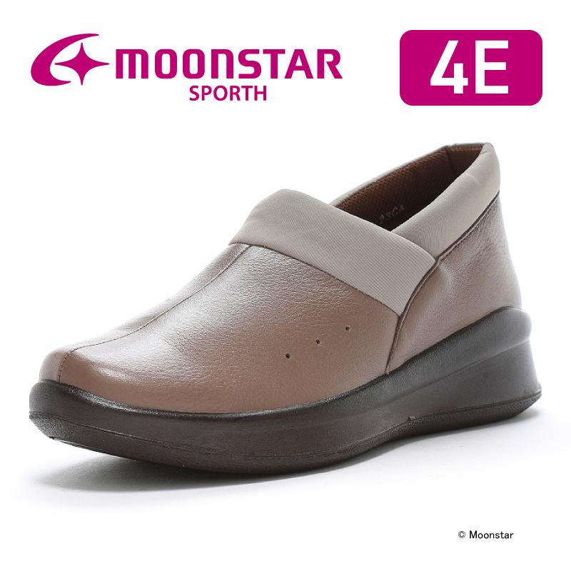 MOONSTAR ムーンスター　スポルス　撥水　スニーカー ムーンスター スポルス スニーカー レディース 日本製 幅広 4E