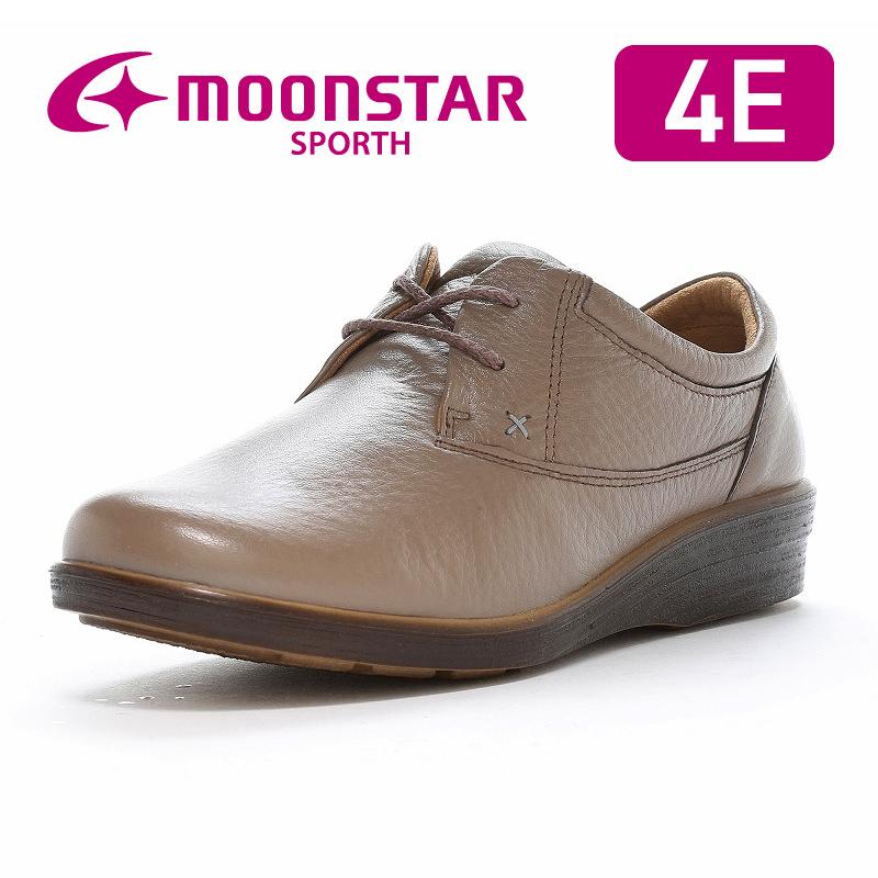 送料無料 ムーンスター スポルス レディース スニーカー 本革 SP5610 オーク ワイド設計 4E 衝撃吸収 足なり設計 撥水加工 軽量設計 日本製コンフォートシューズ 靴 国産 天然皮革 ムーンスター スポルス スニーカー 日本製 革靴 本革 撥水 幅広 4E