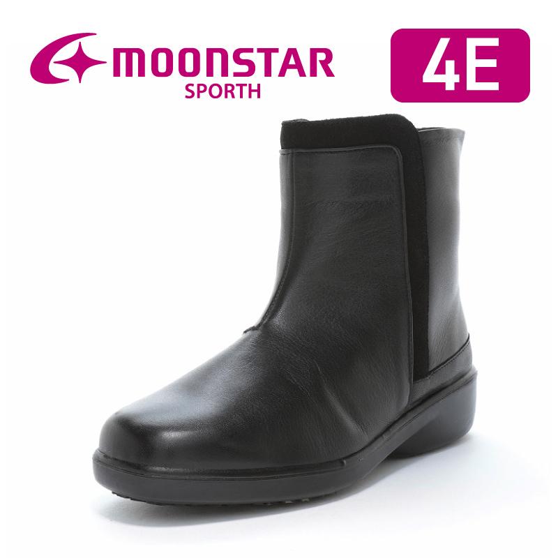 ムーンスター スポルス ブーツ 日本製 幅広 4E 防滑 レディース