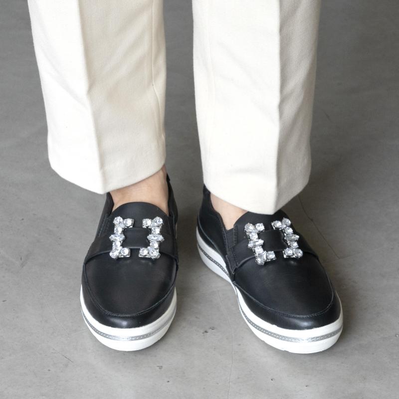 ムーンスター スポルス スニーカー レディース 幅広 3E 本革 革靴 軽量