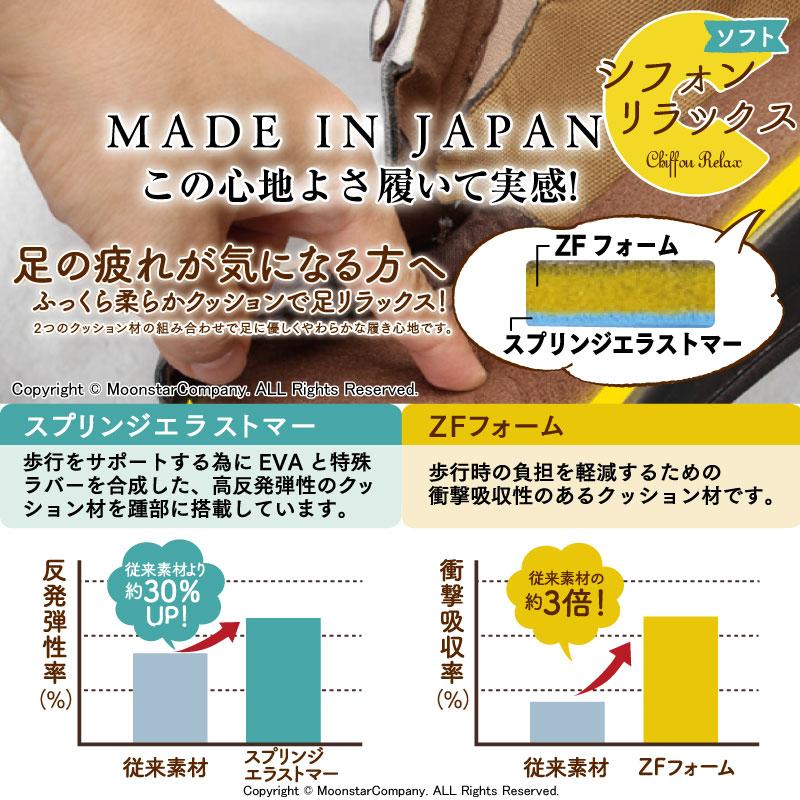 ムーンスター スポルス スニーカー レディース 日本製 幅広 4E 革靴 撥