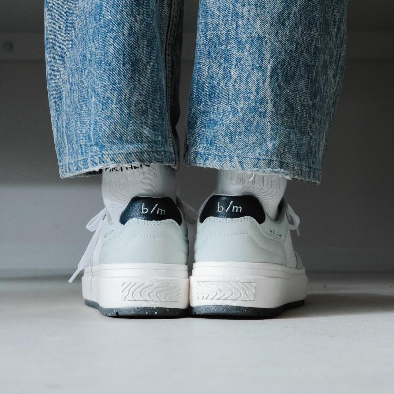 Moonstar（ムーンスター） スニーカー B/M （ビーエム） B/Mノマドライド 【ライトグレー】 42700167 プラットフォーム コートシューズ ストリート ヒール高5cm 衝撃吸収 抗菌防臭 おしゃれ メンズ・レディース 男性用・女性用 灰 25 {SK} b/m ムーンスター ビーエム スニーカー 厚底 メンズ レディース