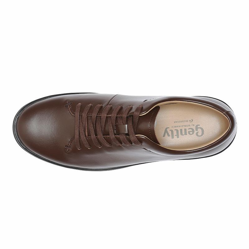 gently By WORLD MARCH ムーンスター スニーカー 透湿防水 幅広4E 革靴