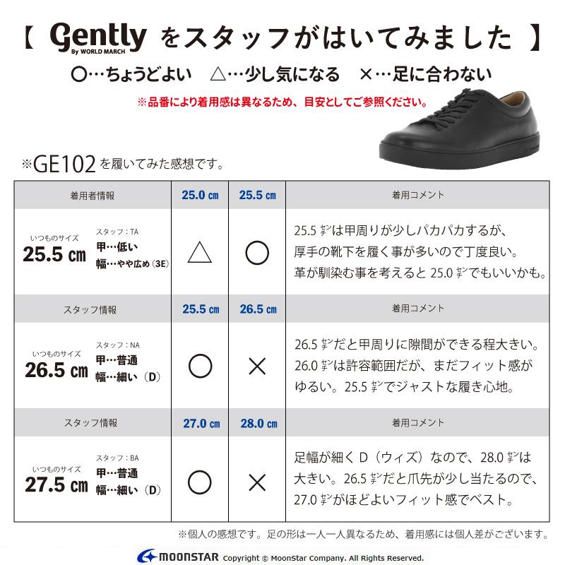 gently By WORLD MARCH ムーンスター スニーカー 透湿防水 幅広4E 革靴