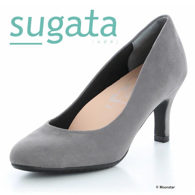 ムーンスター 在26 0cmセール スガタ レディース 高機能パンプス Moonstar Sugata Ms Sgt401 スエードグレイ 抗菌防臭 特割 国内正規品