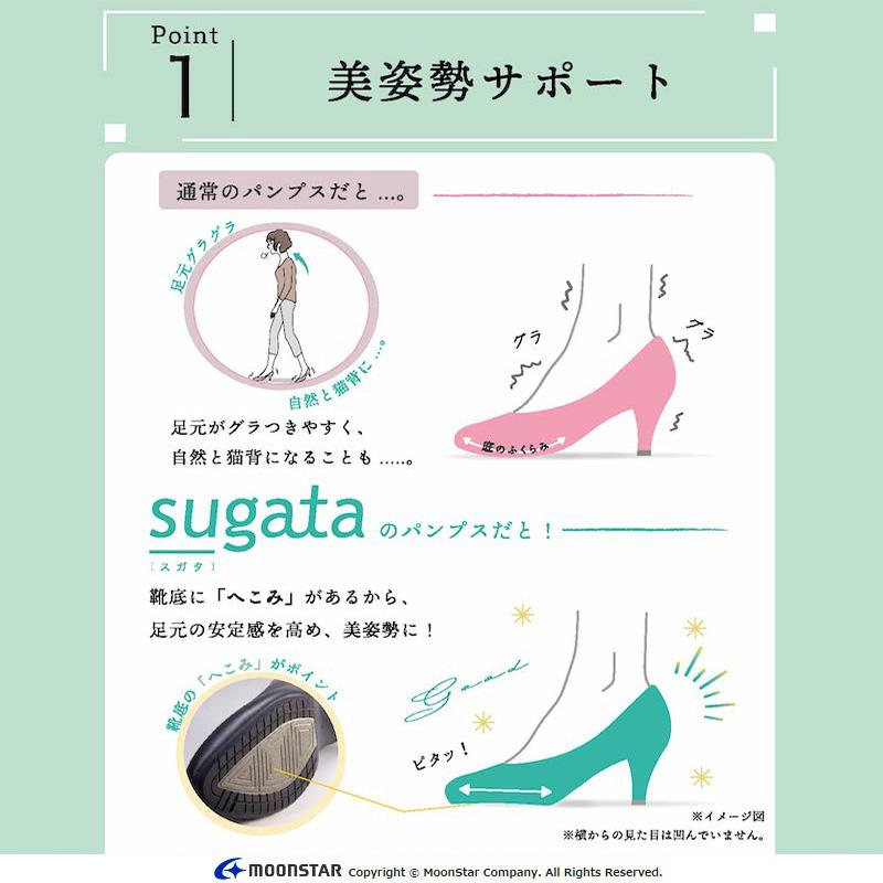 ムーンスター レインパンプス レインシューズ スガタ レディース 防水 軽い 履きやすい 歩きやすい 痛くない 走れる おしゃれ 靴 黒 moonstar sugata MS SGTR106｜moonstar｜10