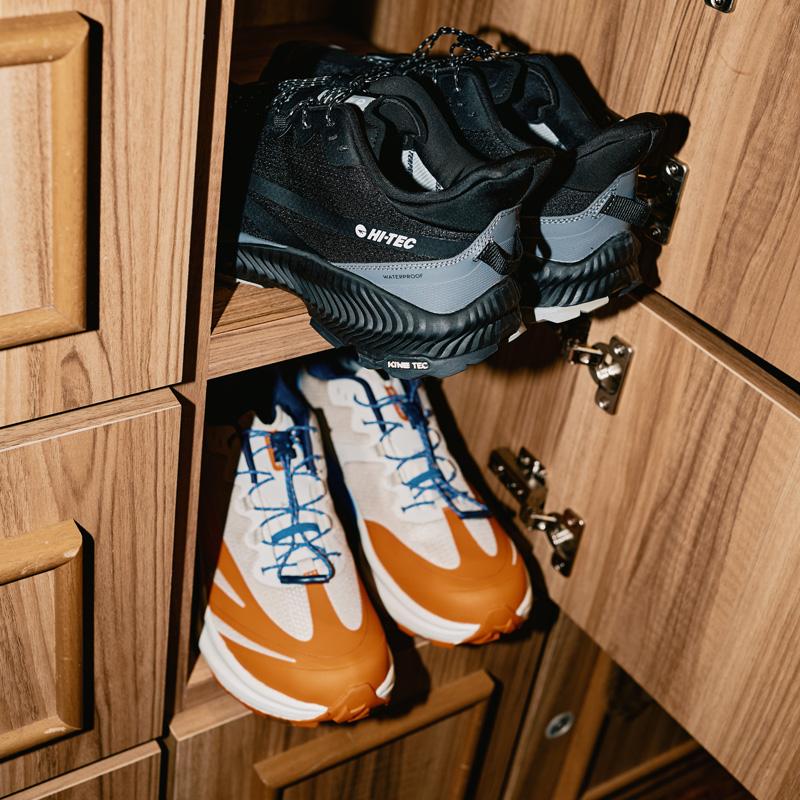 ハイテック HI-TEC スニーカー 透湿防水 軽量 メンズ アウトドア ハイク シューズ NOMAD ADV WP ウォームグレー/レッドオレンジ [2025年夏新作] 3月6日発売 百選 | HI-TEC | 05