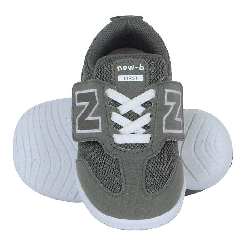 ニューバランス new balance スニーカー 子供靴 ベビーシューズ ファーストシューズ 男の子 女の子 運動靴 靴 出産祝い ギフト 贈り物 NB NW1ST GR W グレイの画像