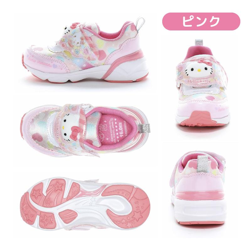 サンリオ ハローキティ シナモロール クロミ ポムポムプリン スニーカー 子供靴 光る キッズ シューズ 女の子 靴 Sanrio SA C040LE moonstar ムーンスター 百選の画像