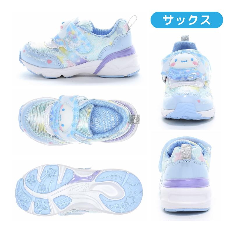 サンリオ ハローキティ シナモロール クロミ ポムポムプリン スニーカー 子供靴 光る キッズ シューズ 女の子 靴 Sanrio SA C040LE moonstar ムーンスター 百選の画像