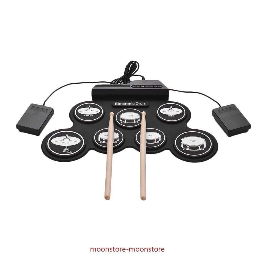 電子ドラム セット 子供 初心者 安い おもちゃ ロールアップ USB 7ドラムパッド 電子ドラム