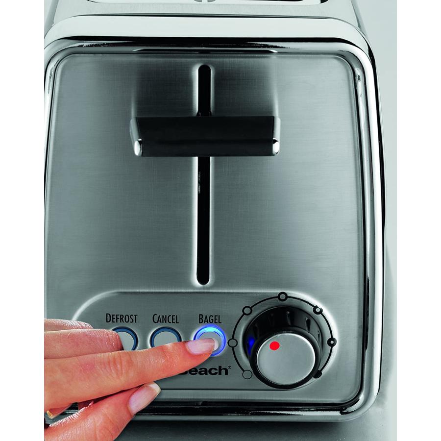 Hamilton Beach Modern Chrome 2 Slice Extra Wide Slot Toaster with Bagel