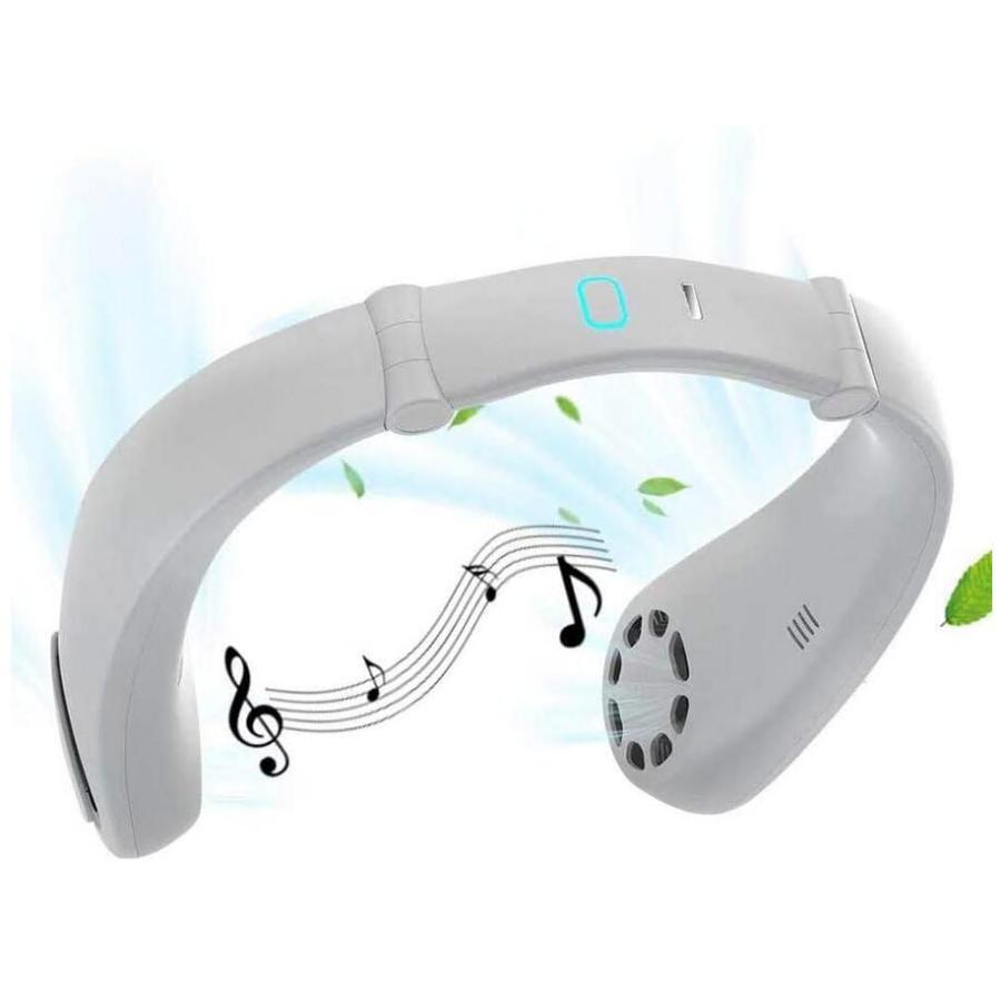 21年最新ネッククーラー 首かけ扇風機 Bluetoothステレオスピーカー付き Usb充電式 扇風機 小型 ネックファン 3段風量 熱中症対策 アウトドア L Moorebear 通販 Yahoo ショッピング