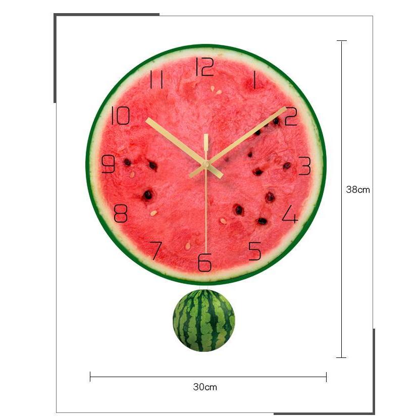 １着でも送料無料 壁掛け時計 おしゃれ スイカ 連続秒針 静音 掛け時計 インテリア 掛時計 電池式 見やすい 大数字 12インチ Cisama Sc Gov Br