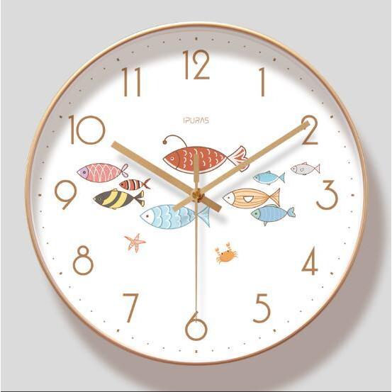 壁掛け時計 北欧 おしゃれ 魚 かわいい 連続秒針 静音 掛け時計 インテリア 掛時計 電池式 見やすい 大数字 インテリア 30cm L0856 Moorebear 通販 Yahoo ショッピング