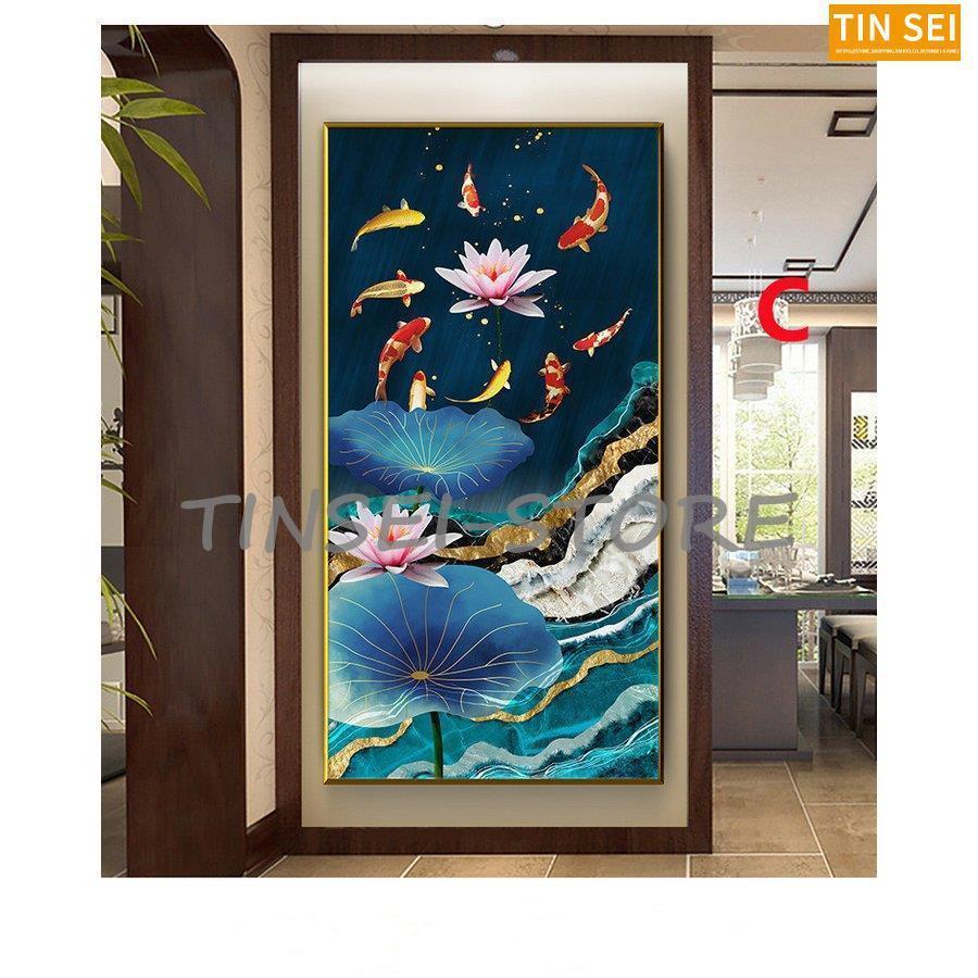 絵画 油絵 壁掛け魚インテリア開運現代美術品 寝室 飾り用 風景絵 魚額付き縁起物｜moorebear｜04