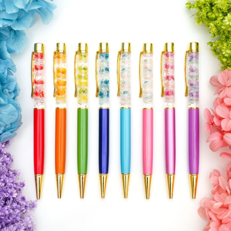 ハーバリウム ボールペン クリアケース付き 替え芯付き ハンドメイド