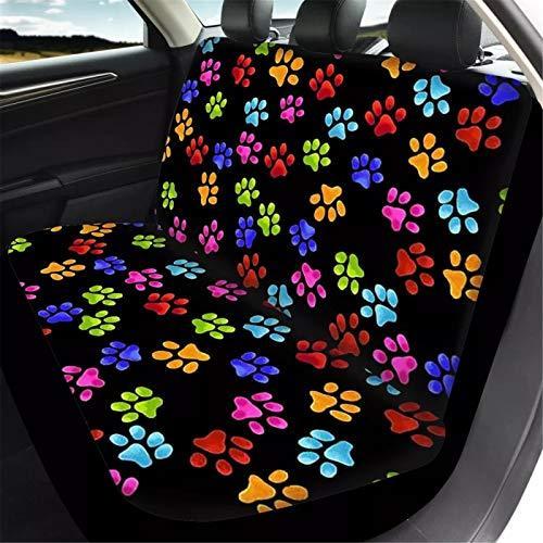 激安正規 送料無料upetstoryカラフル子犬足跡プリント車シートカバー 並行輸入品 海外からの商品や オリジナルブランド製品を販売しています 犬の後部座席用 車の後 薄い生地 お出かけ お散歩用品