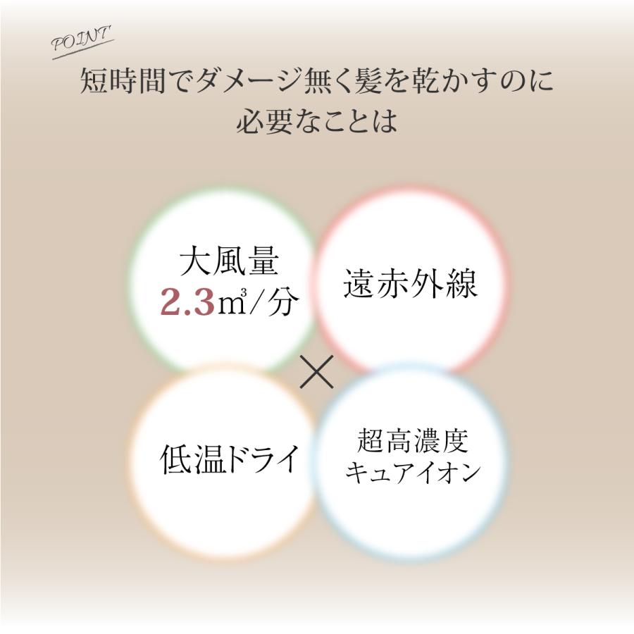 ドライヤー 速乾 大風量 美髪 静音 軽い 高級 マイナスイオン 遠赤外線 Iletile アイルティル | Iletile | 06