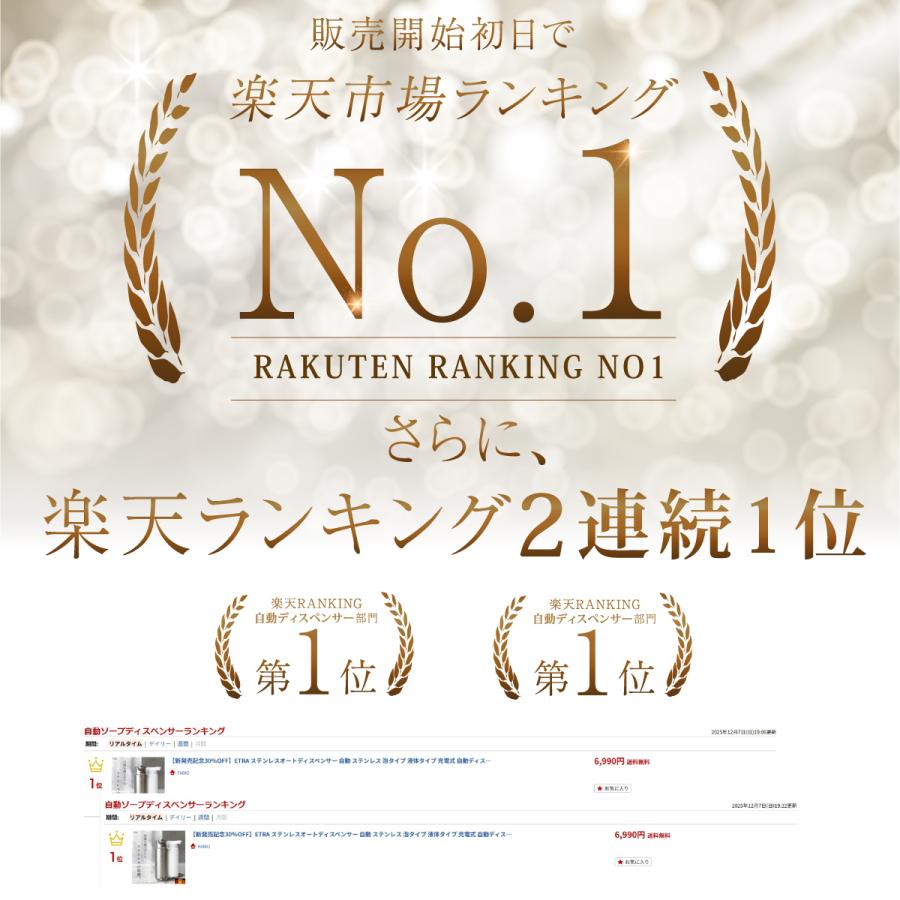 ソープディスペンサー ステンレス 自動 泡 液体 充電式 オートディスペンサー 非接触   ハンドソープ おしゃれ 洗剤 |  | 01