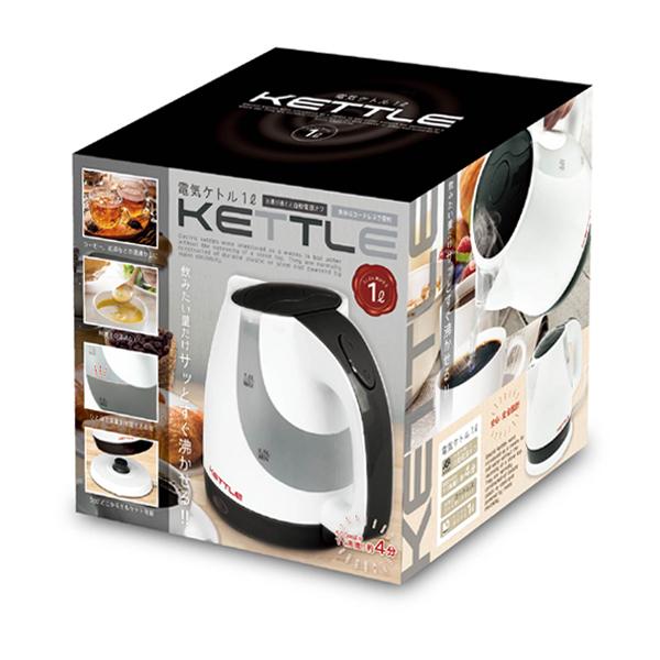 送料無料 電気ケトル 1L コードレス 飲みたい量だけすぐ沸かせる 500ml4分 ワンタッチ開閉 フィルター取外し可 湯量見える窓 電気