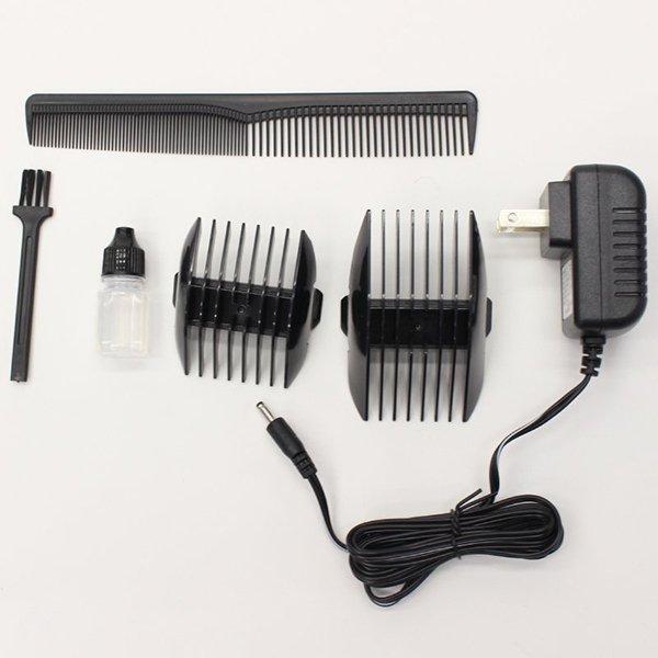 バリカン 充電式 コードレス スチール刃 4段階アタッチメント付き 髪・ひげ両用 ヘアクリッパー 3役 散髪 ヘアカット 送料無料- 60N◇ クリッパーE005 |  | 06